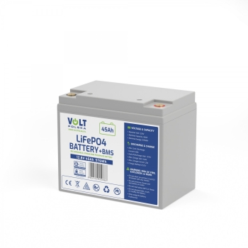 AKUMULATOR LiFePO4 12,8V 45 Ah (40A) + BMS BEZOBSŁUGOWY