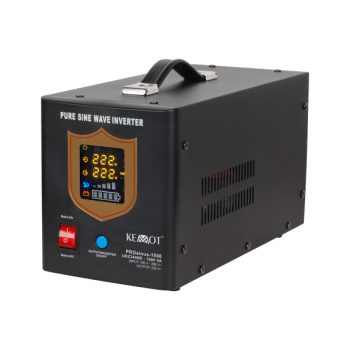 Zasilacz awaryjny KEMOT PROsinus-1000 przetwornica z czystym przebiegiem sinusoidalnym i funkcją ładowania 12V 230V 1000VA/700W - kolor czarny